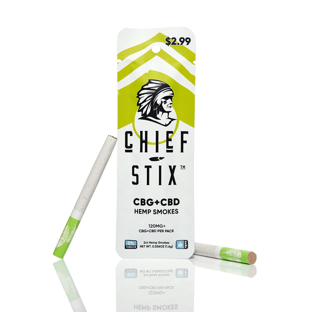 Chief Stix | CBD + CBG Smokes - 2 stick pack