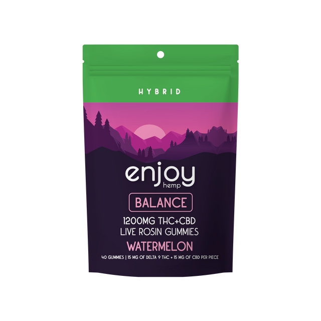 Enjoy Balance Delta 9 Live Rosin 1:1 Gummies - 1200mg 40ct