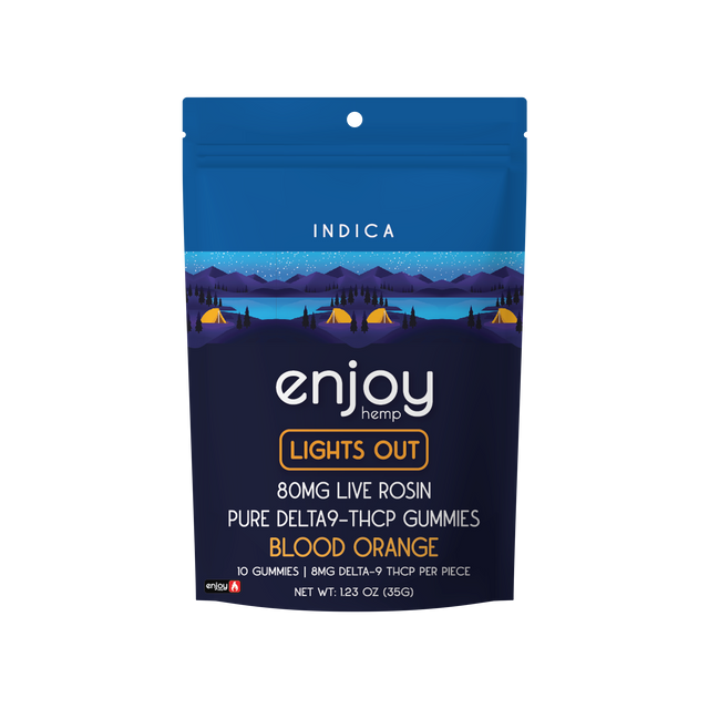 Enjoy 80mg Indica Mega Potency Pure THCP Gummies